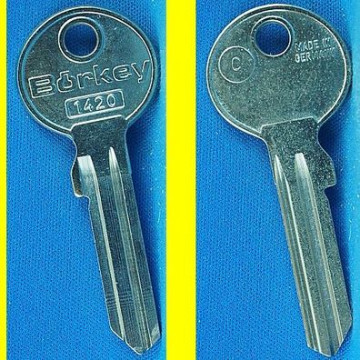 Schlüsselrohling Börkey 1420 Profil C für verschiedene FCV, Fliether Profilzylinder