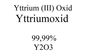 Yttriumoxid Yttrium (III) Oxid Y2O3 100g Reinheitsgrad 99,99 % Stoff Chemie Labor