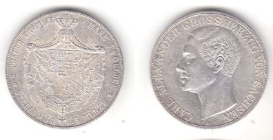 seltener Doppeltaler 1855 A Sachsen-Weimar-Eisenach Carl Alexander (111719)
