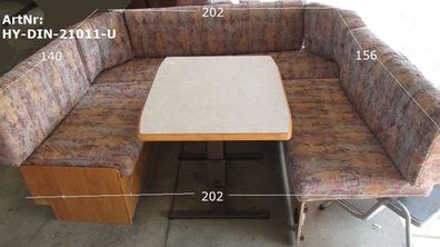 Sitzgruppe / U-Sitz Rundsitzgruppe ca 202 x 156 mit Tisch gebraucht (Dinette)