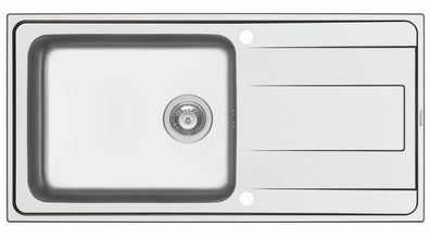 Einbauspüle Alea, Küchenspüle 100x50cm, großes Spülbecken mit Ablage