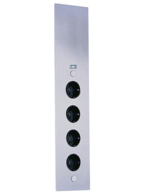 Küchensteckdose Riva mit USB, 4-fach Edelstahl Ecksteckdose Küche