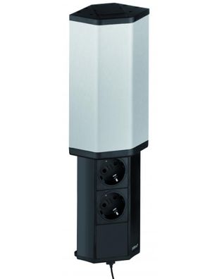 Küchensteckdose Evoline V-Port mit USB A, 2-fach Ecksteckdose Küche