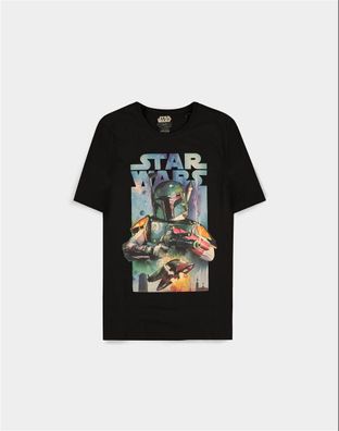 Star Wars - Boba Fett Poster - Men's Short Sleeved T-shirt - Star Wars TS647578ST...
