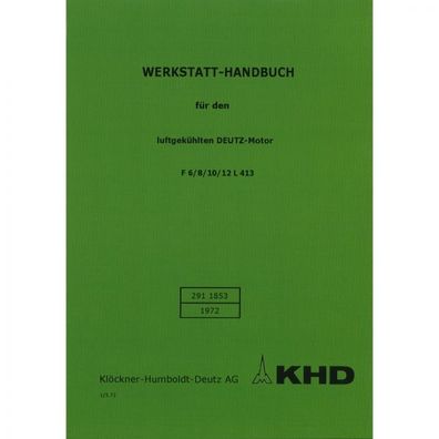 Traktor Werkstatthandbuch Deutz D 6005 Luftgekühlt Dieselschlepper Schlepper 