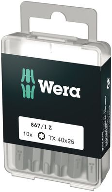 Wera 867/1 DIY TORX® Bits, TX 40 x 25 mm, 10-teilig 05072412001