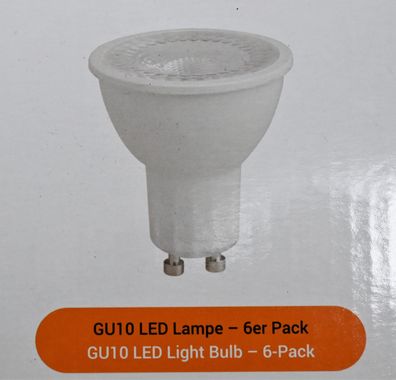 6x LED GU 10 Spots 7W 3000K warmweiß 38° Abstrahlwinkel ers. 60W Halogen Lampe * A