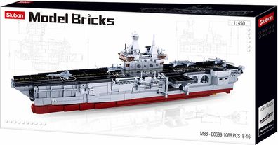 Sluban Modelbricks Set M38-B0699 Militär Kriegsschiff / Flugzeugträger