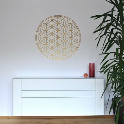 Wandtattoo Blume des Lebens, geometrisches Kraftsymbol für Wände & Türen