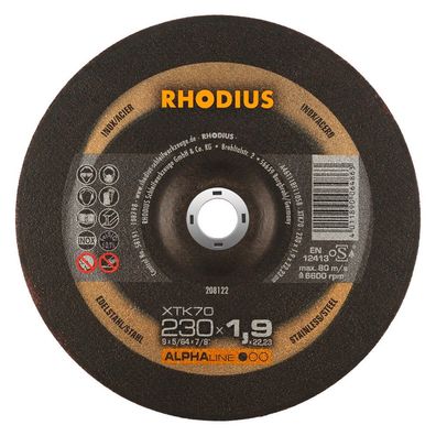 Rhodius Trennscheibe XTK 70 230 x 1,9 mm 25 Stück