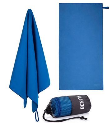 Mikrofaser Handtuch schnelltrocknende Sport Handtücher Tasche 100x50 cm Blau
