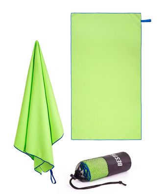 Mikrofaser Handtuch schnelltrocknende Sport Handtücher Tasche 180x90 cm Grün