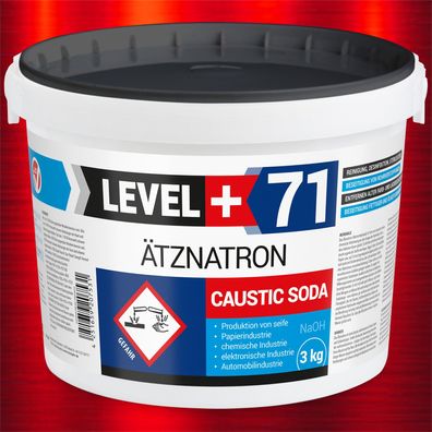 Ätznatron 3kg Natriumhydroxid NaOH Ätzsoda, Soda Rohrreiniger Level Plus RM71