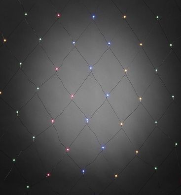 Konstsmide LED Lichternetz 80er 2x2m multicolor IP44 24V 3W 3679-507