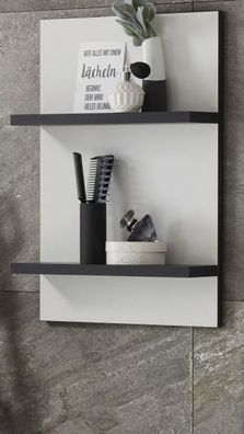 Badezimmer Hängeregal weiß und schwarz Wandregal 40x62 cm Regal hängend Design-D