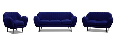 Sofa Set ADAMO 3-2-1 in diversen Stoff und Farbvarianten