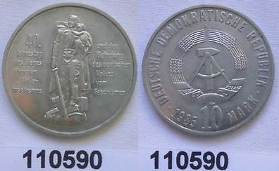 DDR Gedenk Münze 10 Mark 40. Jahre Kriegsende 1985 (110590)