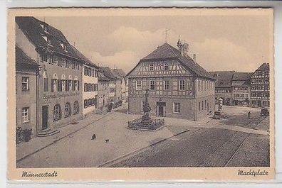 39768 Ak Münnerstadt Marktplatz und Bayerische Hypothekenbank 1939