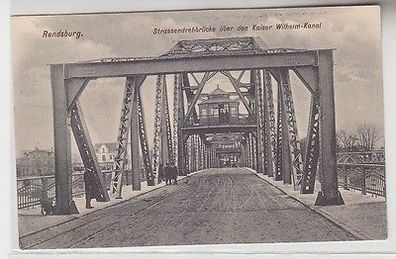 04241 Ak Rendsburg Strassendrehbrücke über den Kaiser Wilhelm Kanal um 1910