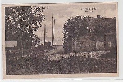 66384 Ak Breege auf Rügen am Hafen um 1920