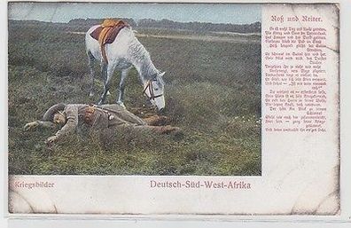 66487 Ak Deutsch Süd West Afrika Kriegsbilder "Roß und Reiter" Nr.6039 um 1905