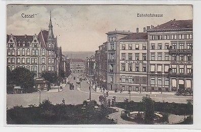 66468 Ak Cassel Kassel Bahnhofstrasse Hotel du Nord 1914