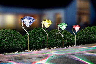 I-Glow Diamant Effekt Solarlichter Set 4tlg.