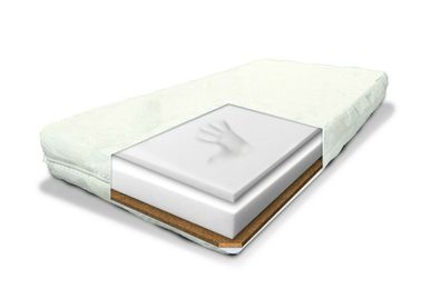 Baby Matratze Kinderbettmatratze Kokos Schaumstoff Viscoauflage 120x60x10 Visco