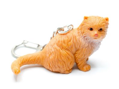 Katze Schlüsselanhänger Perser Perserkatze Miniblings Anhänger Schlüsselring rot