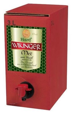 Original Behn HANF Wikinger MET 10% 3 l Liter Bag in Box Honigwein Festival