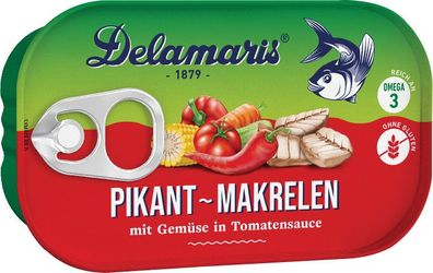 Delamaris Provencale Makrelen Pikant mit Gemüse in Tomatensauce