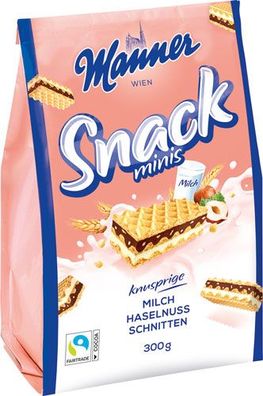 Manner Snack Minis Milch-Haselnuss