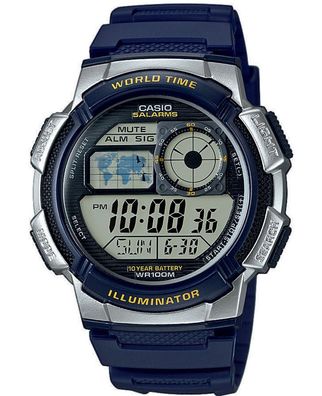 Casio Collection Herrenuhr | Resin Digital blau silbern AE-1000W-2AVEF