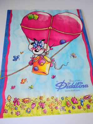 Diddl °° Henkel - Sammeltüte ( Herzballon-Fliegerin ) Zustand : Neu .... Rarität