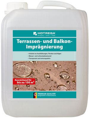 Hotrega® Terrassen- und Balkon-Imprägnierung, 5 Liter Kanister