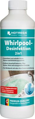 Hotrega® Whirlpool-Desinfektion 2 in 1, 500 ml Flasche (Konzentrat)