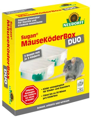 Neudorff Sugan® MäuseKöderBox DUO, 2 Stück