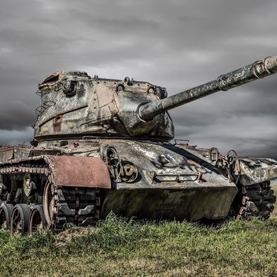 Muralo Selbstklebende Fototapeten XXL Dekor Alter Panzer Militär 4265