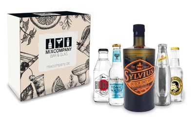Sylvius Gin Tonic Geschenkset - Sylvius Dutch Dry Gin 0,7l (45% Vol) + 1x Goldb
