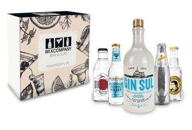 Gin Sul + Tonic Geschenkset - Gin Sul Hamburg Dry Gin 0,5l ( 43% Vol ) + 1x Gol