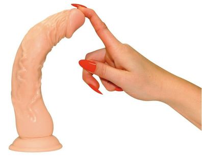 Natur Dildo realistische Penisform 23 cm lang mit Saugfuß hautfarben