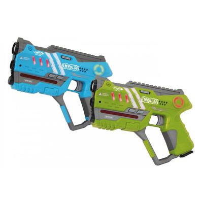 Impulse Laser Gun Pistol Set blau/ grün