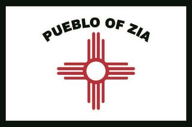Fahne Flagge Zia Pueblo Indianer Premiumqualität