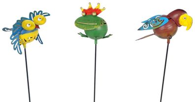 Gartenstecker fliegende Tiere klein 3er Set