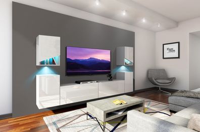 Cristal S13 Möbel für Wohnzimmer Wohnwand Mediawand Schrankwand Wohnschrank