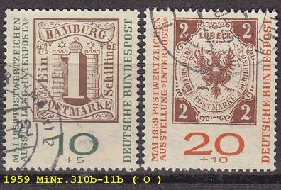 Germany BUND [1959] MiNr 0310-11 b ( O/ used ) Briefmarken