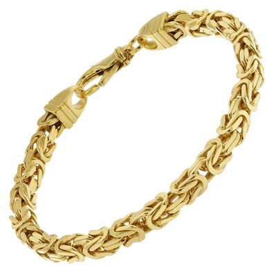 trendor Schmuck Armband Königskette Gold auf Silber 925 Breite 4,7 mm 51324