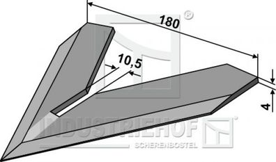 Hackschar 180mm zum Schweißen 1.10.1101