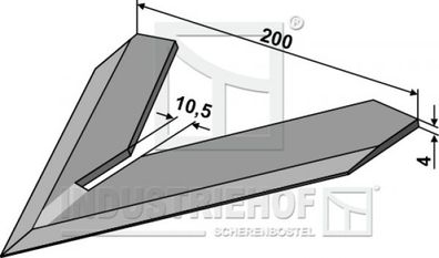 Hackschar 200mm zum Schweißen 1.10.1102