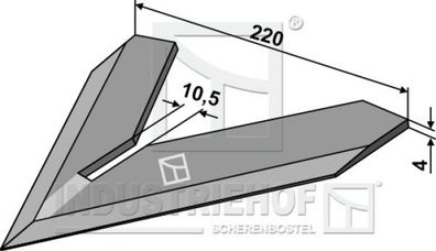 Hackschar 220mm zum Schweißen 1.10.1160